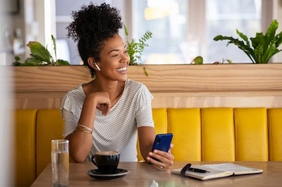 Women using the Addressfinder phone verification service